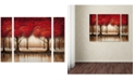 Trademark Global Rio 'Parade of Red Trees' Multi Panel Art Set Large - 41" x 30" x 2"
